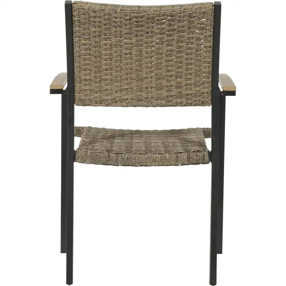 4er Set Alu Rattan Gartenstuhl Stapelstuhl Arezzo Geflecht - HomeDesign Knaus