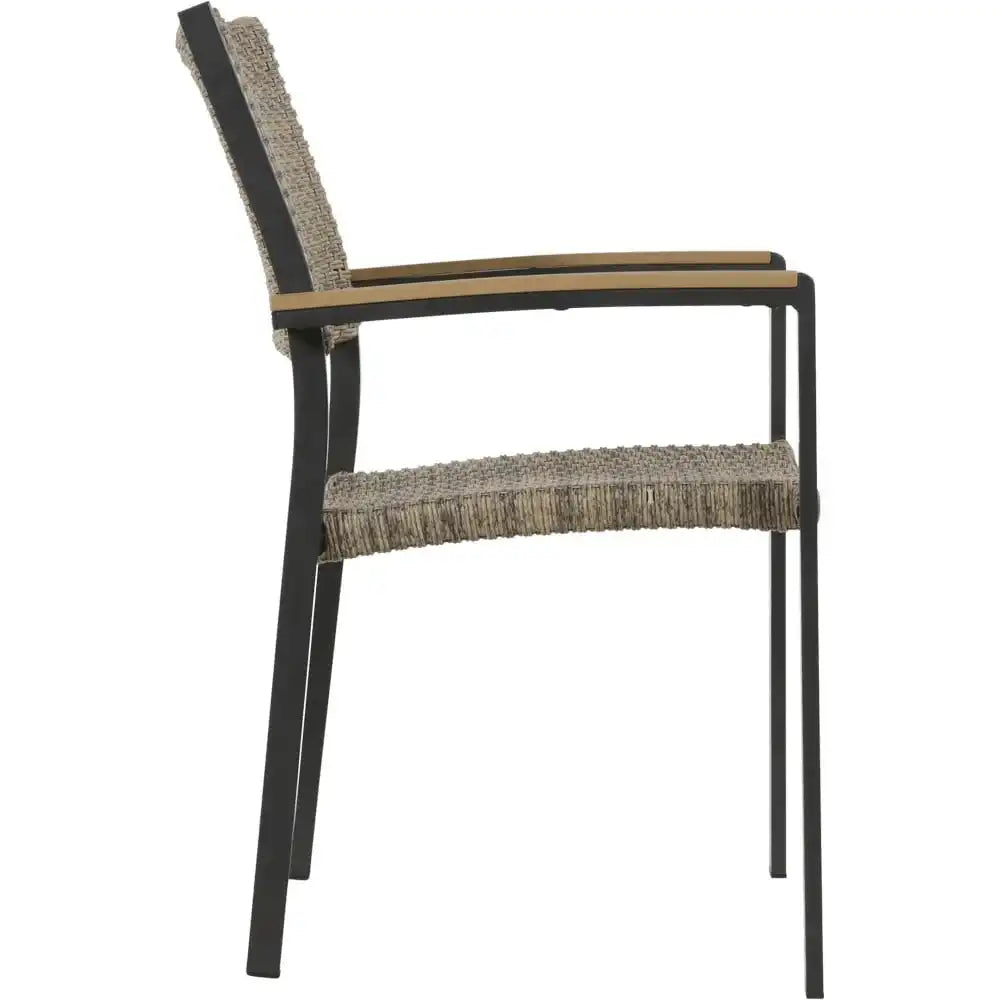 4er Set Alu Rattan Gartenstuhl Stapelstuhl Arezzo Geflecht - HomeDesign Knaus