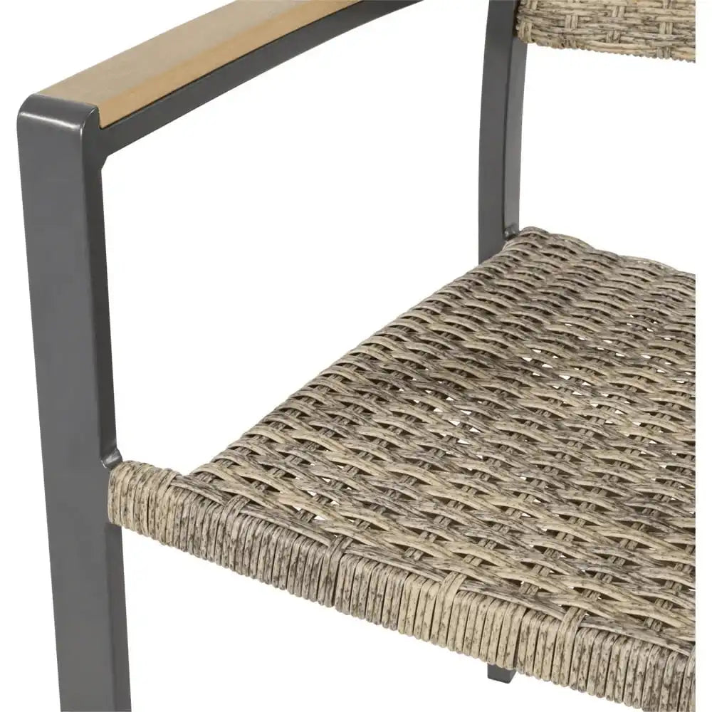 4er Set Alu Rattan Gartenstuhl Stapelstuhl Arezzo Geflecht - HomeDesign Knaus