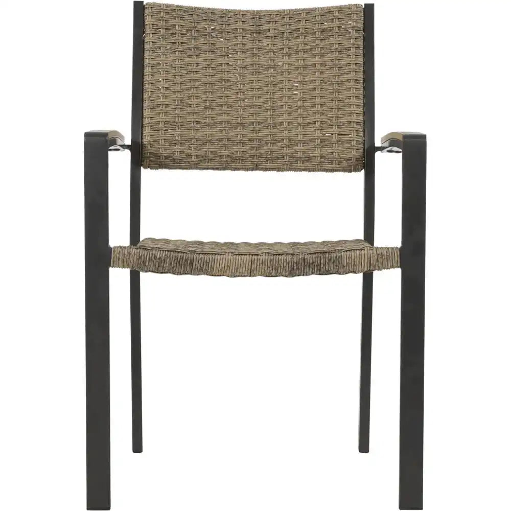 4er Set Alu Rattan Gartenstuhl Stapelstuhl Arezzo Geflecht - HomeDesign Knaus
