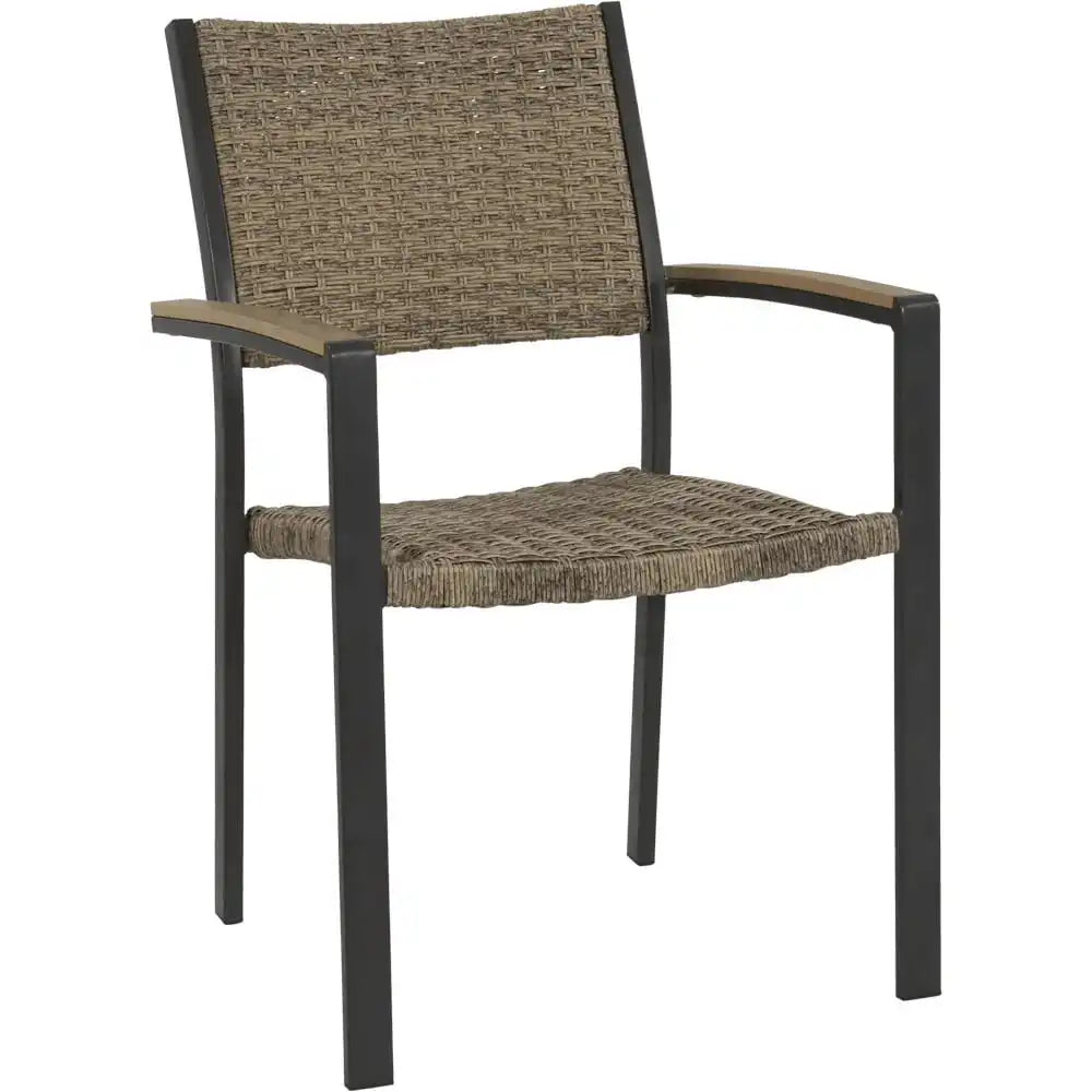4er Set Alu Rattan Gartenstuhl Stapelstuhl Arezzo Geflecht - HomeDesign Knaus