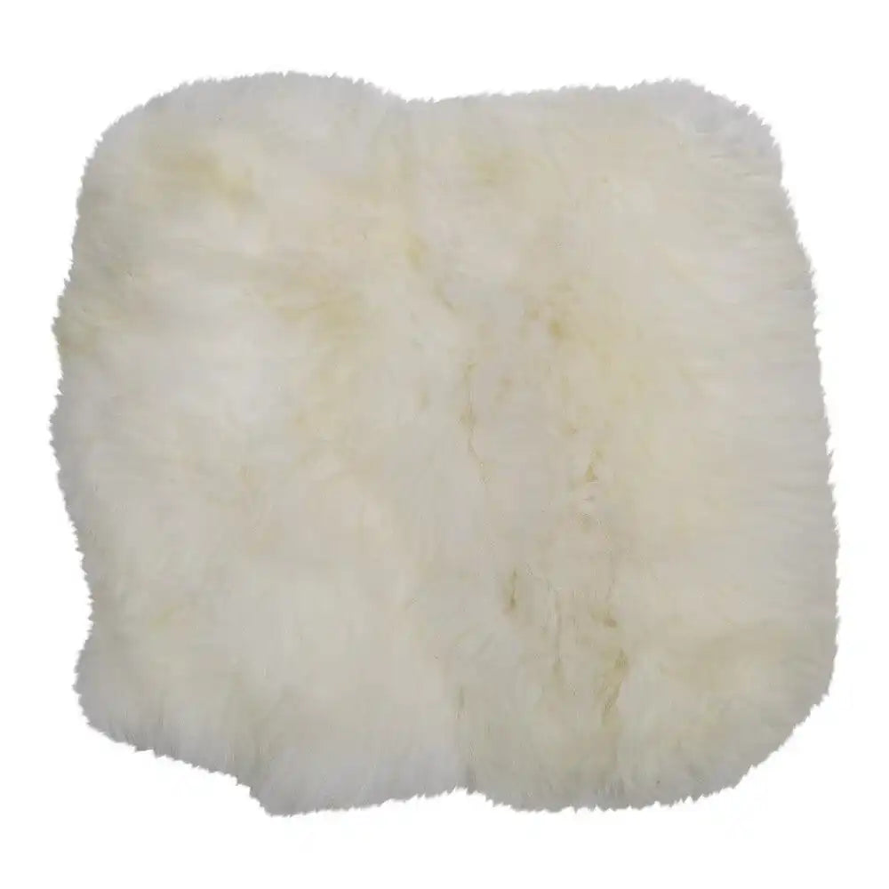 4er Set Echtes Fell Sitzkissen Neuseeland Schaf weiß 40x40cm - HomeDesign Knaus