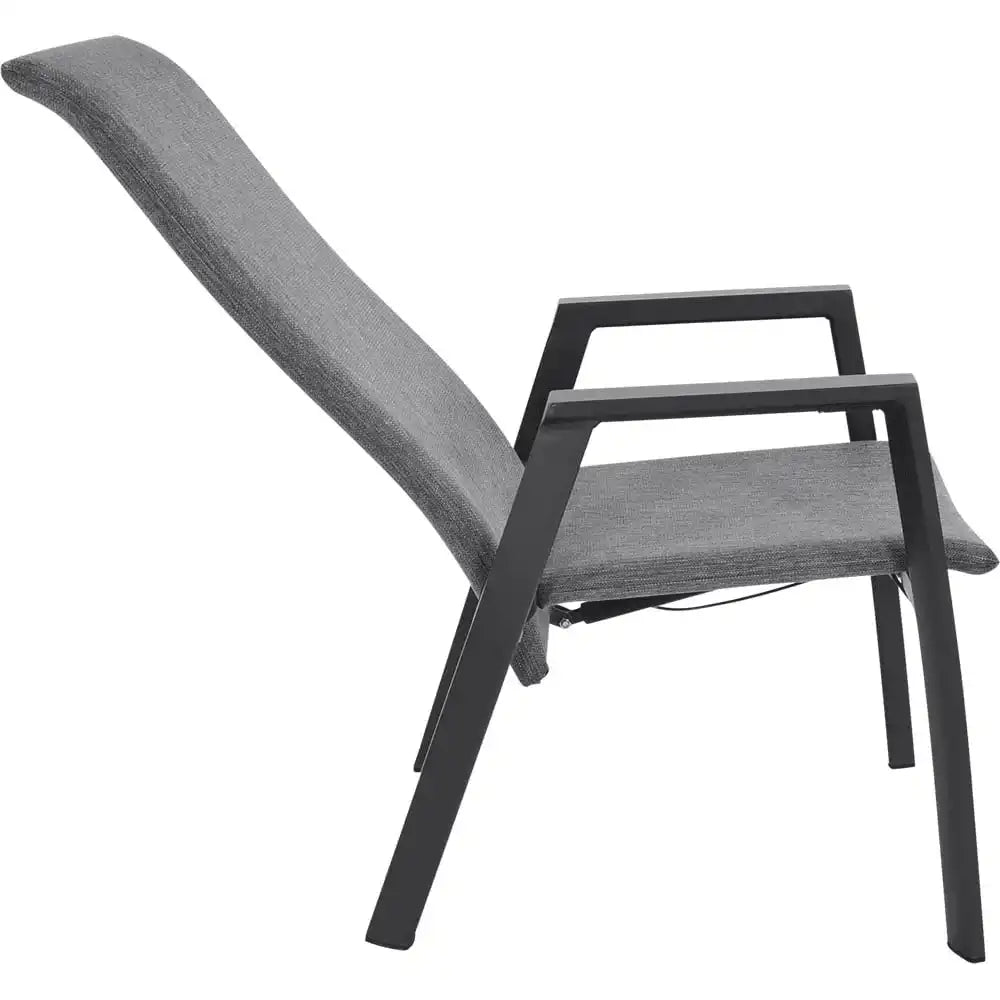 4er Set Gartenstuhl Hochlehner Flare Negro Rückenlehne verstellbar - HomeDesign Knaus