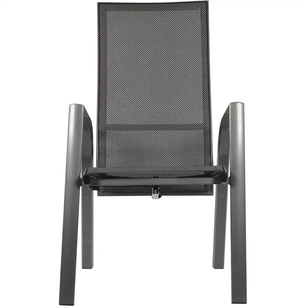 4er Set Gartenstuhl Hochlehner verstellbarer Rückenlehne Mojito Negro - HomeDesign Knaus