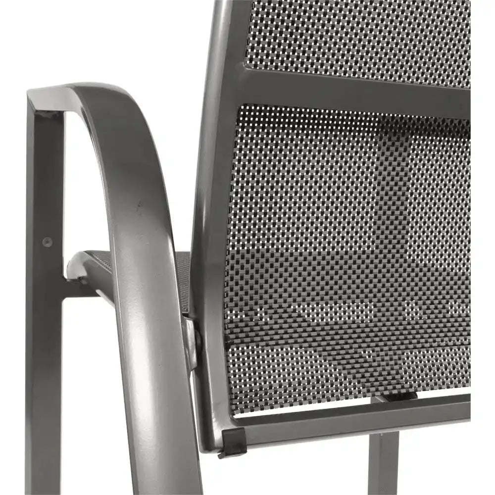 4er Set Gartenstuhl Hochlehner verstellbarer Rückenlehne Mojito Negro - HomeDesign Knaus