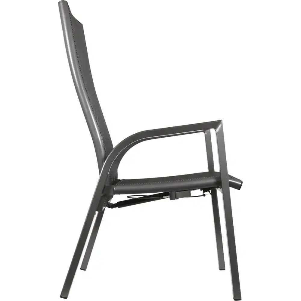 4er Set Gartenstuhl Hochlehner verstellbarer Rückenlehne Mojito Negro - HomeDesign Knaus