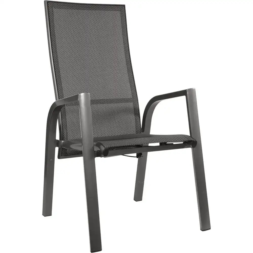 4er Set Gartenstuhl Hochlehner verstellbarer Rückenlehne Mojito Negro - HomeDesign Knaus