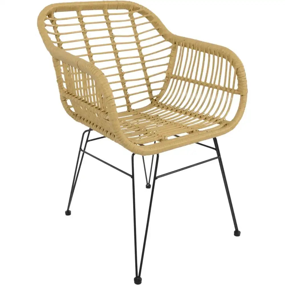 4er Set Gartenstuhl Stuhl geflochten Vero Stahlgestell - HomeDesign Knaus