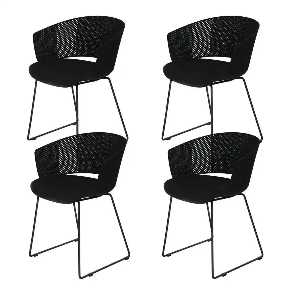 4er Set Gartenstuhl Stuhl Orly schwarz - HomeDesign Knaus