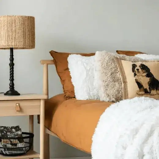 4er Set Kissen Bär weiß Zierkissen 45x45cm - HomeDesign Knaus