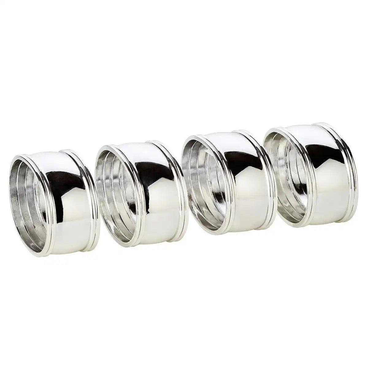 4er Set Serviettenring Faden edel versilber - HomeDesign Knaus