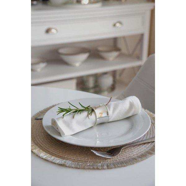 4er Set Serviettenringe Perla edel versilbert - HomeDesign Knaus