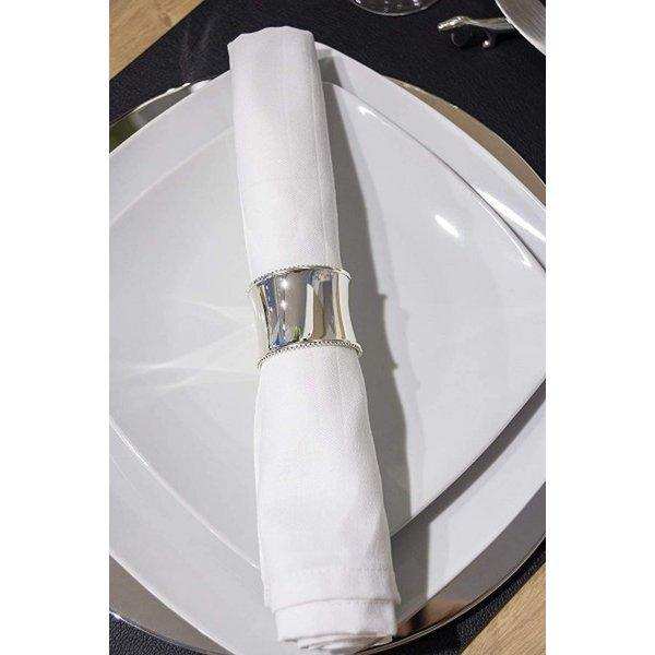 4er Set Serviettenringe Perla edel versilbert - HomeDesign Knaus