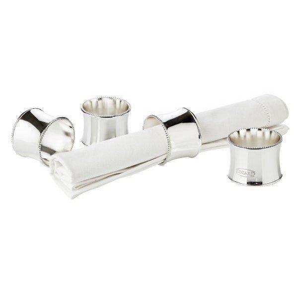 4er Set Serviettenringe Perla edel versilbert - HomeDesign Knaus
