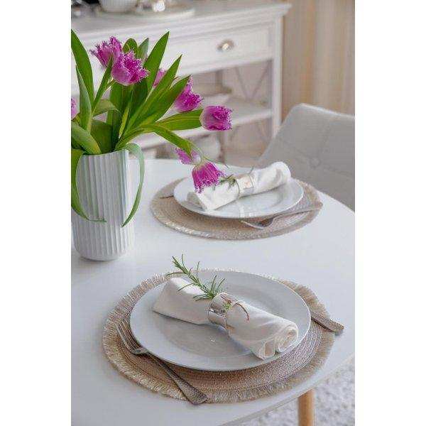 4er Set Serviettenringe Perla edel versilbert - HomeDesign Knaus