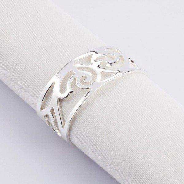 4er Set Serviettenringe Vita edel versilbert - HomeDesign Knaus