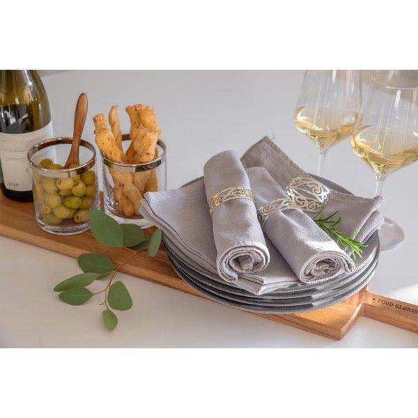 4er Set Serviettenringe Vita edel versilbert - HomeDesign Knaus