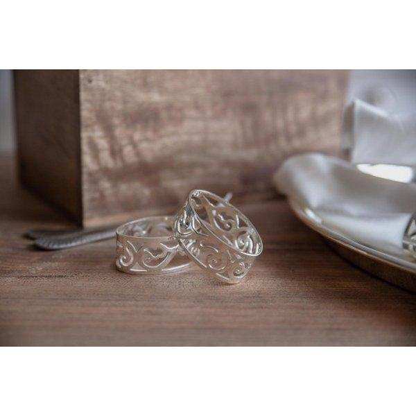 4er Set Serviettenringe Vita edel versilbert - HomeDesign Knaus