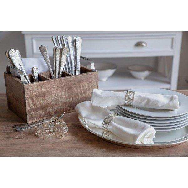 4er Set Serviettenringe Vita edel versilbert - HomeDesign Knaus