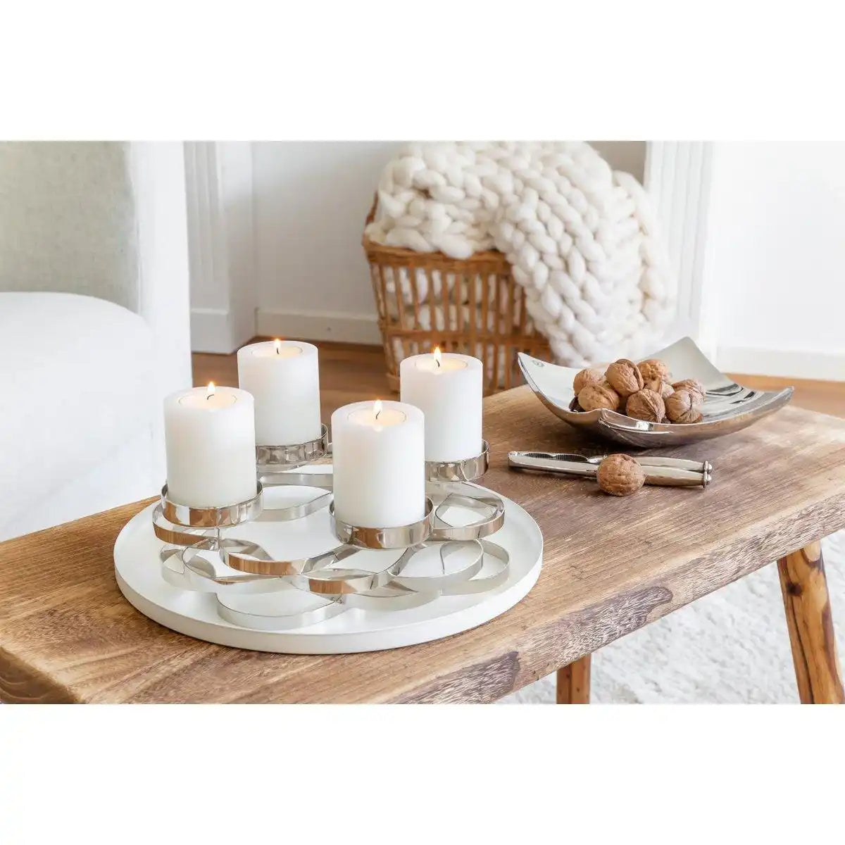 4er Set Teelichthalter Dauerkerze Cornelius Durchmesser 6 cm - HomeDesign Knaus