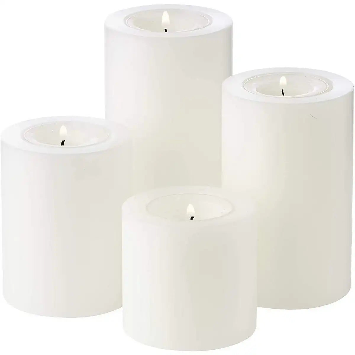 4er Set Teelichthalter Dauerkerze Cornelius Pine - HomeDesign Knaus