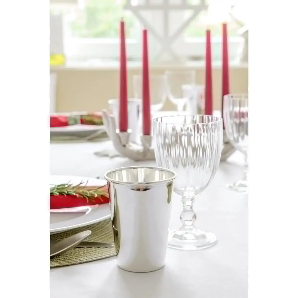 4er Set Trinkbecher Stahl Becher Mido glatt poliert inkl. Geschenkverpackung - HomeDesign Knaus