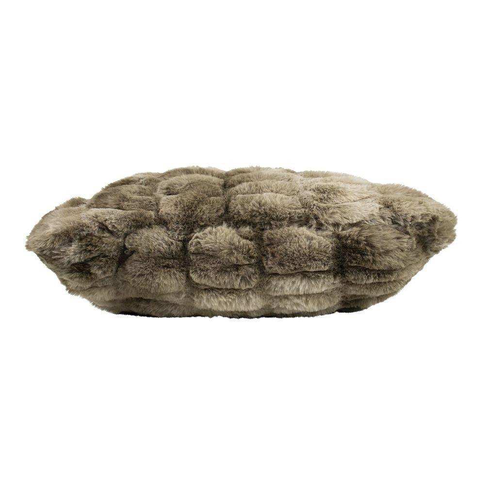 4er Set Zierkissen Fell Kissen gerippt Bär 45x45cm - HomeDesign Knaus