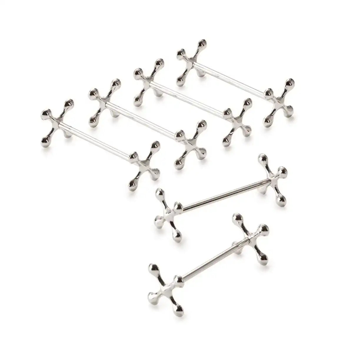 6er Set Messerbank Messerbänkchen Kreuz edel versilbert - HomeDesign Knaus