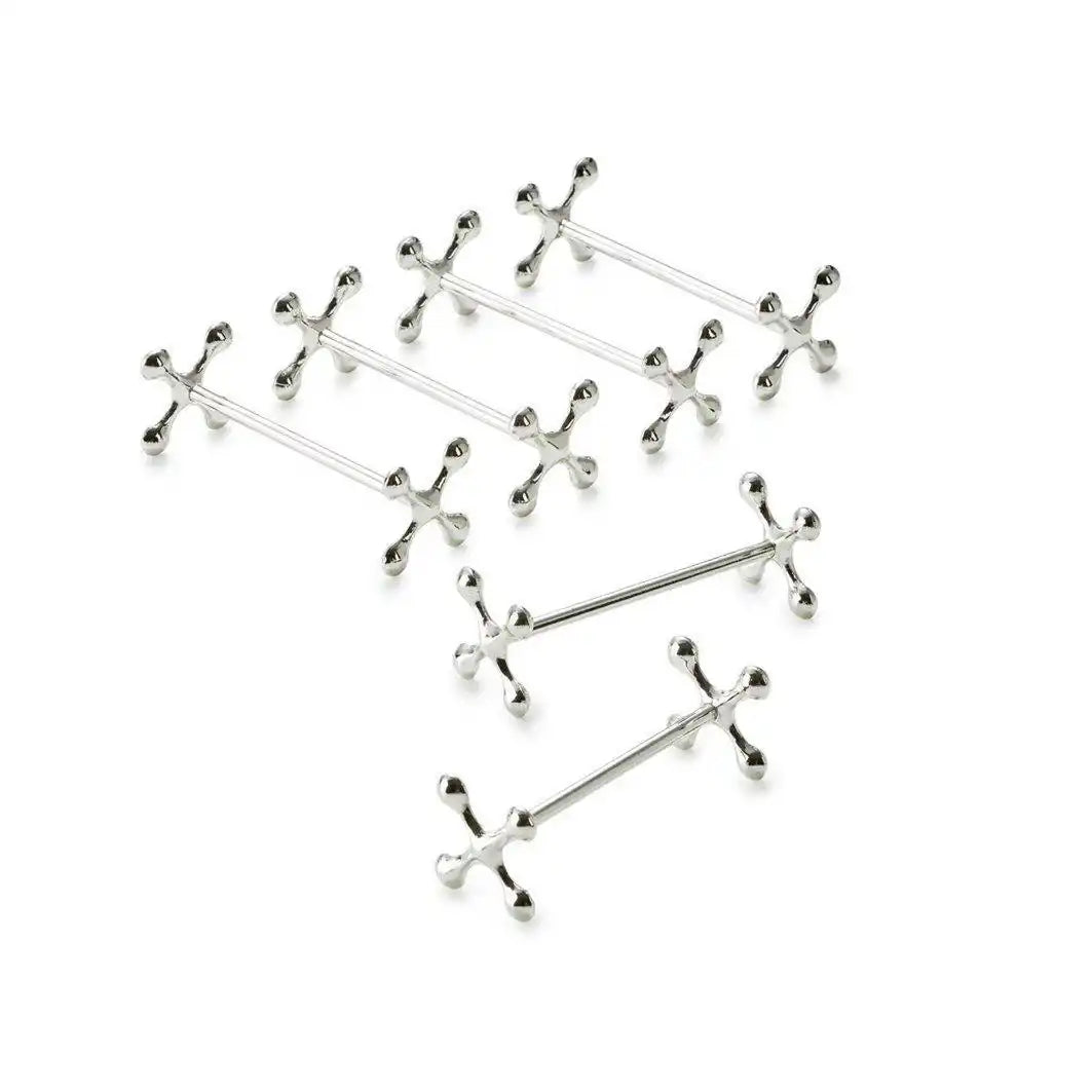 6er Set Messerbank Messerbänkchen Kreuz edel versilbert - HomeDesign Knaus