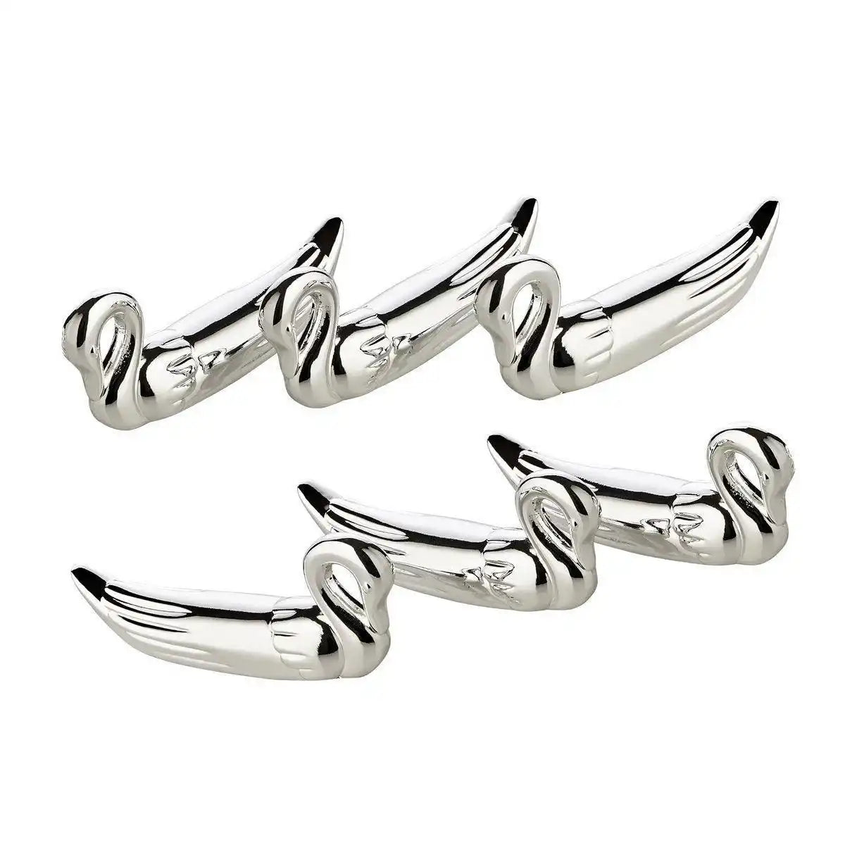 6er Set Messerbank Messerbänkchen Schwan edel versilbert - HomeDesign Knaus