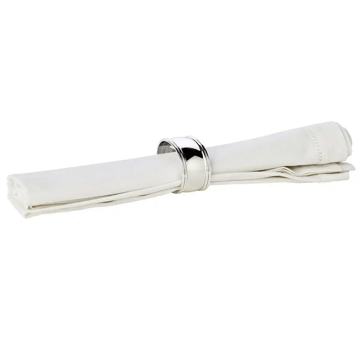 6er Set Serviettenring Faden edel versilbert - HomeDesign Knaus