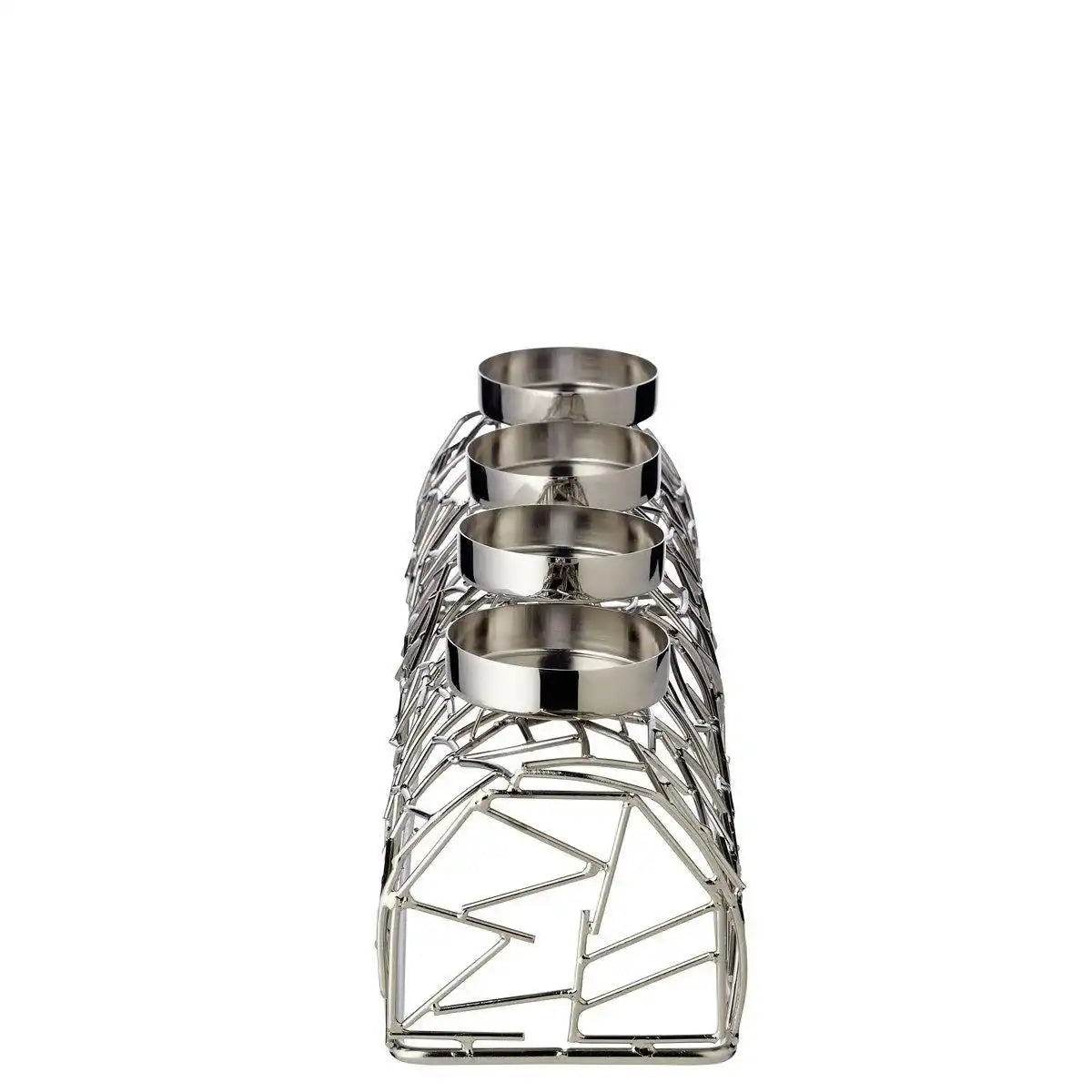 Adventskerzenhalter Milano Messing vernickelt silberfarben - HomeDesign Knaus