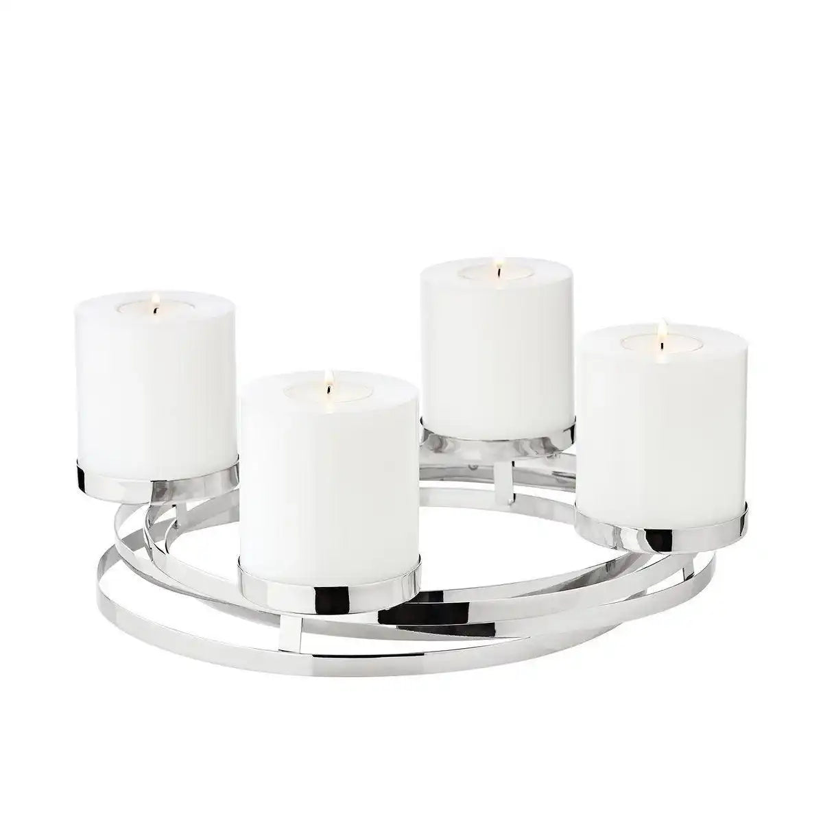 Adventskranz Annabel Chrom Edelstahl 34 cm - HomeDesign Knaus