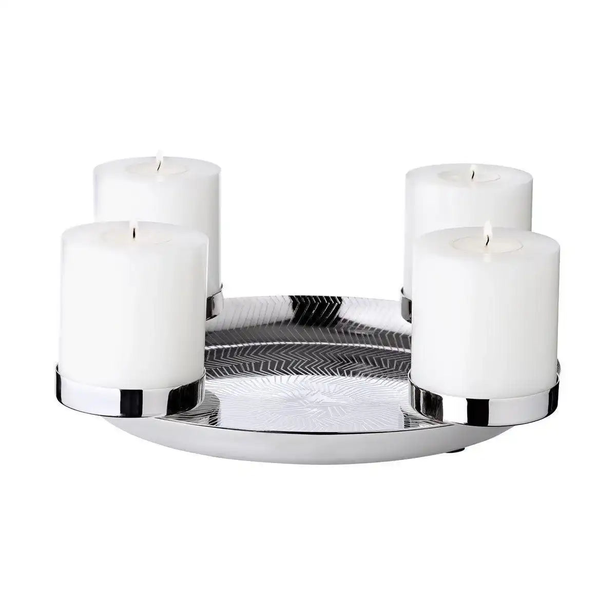 Adventskranz Kaya Edelstahl silberfarben 36 cm - HomeDesign Knaus