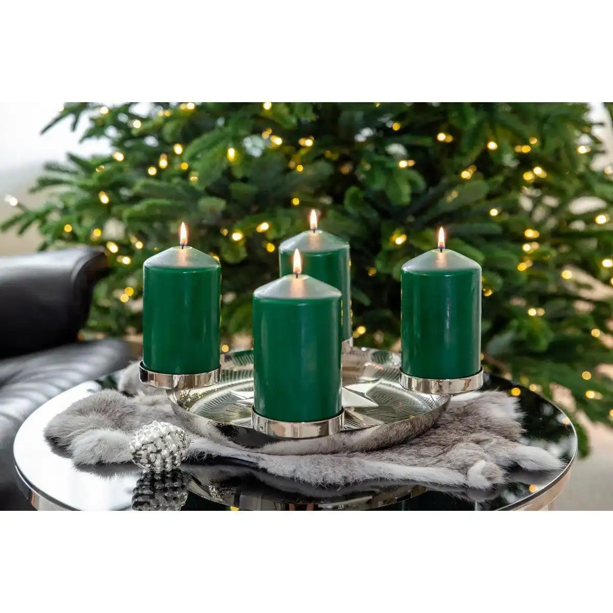 Adventskranz Kaya Edelstahl silberfarben 36 cm - HomeDesign Knaus