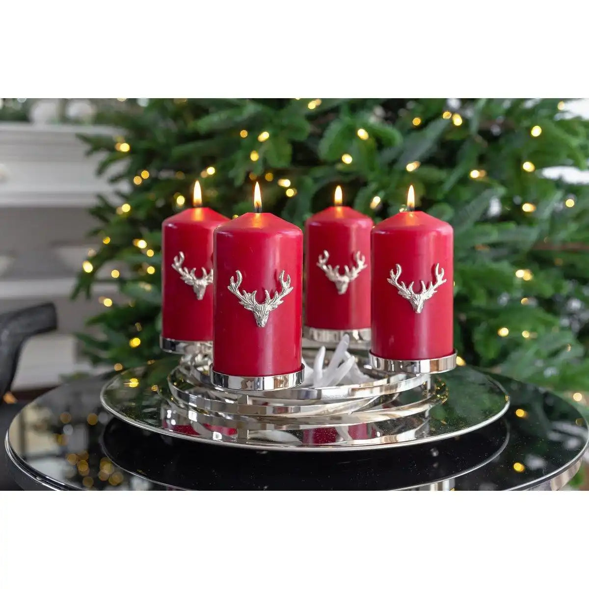 Adventskranz La Annabell Edelstahl Chrom 40 cm - HomeDesign Knaus