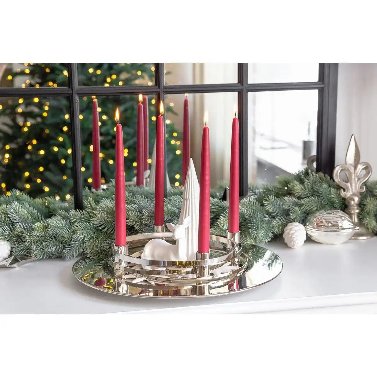 Adventskranz La Avia Chrom Edelstahl poliert 40 cm - HomeDesign Knaus