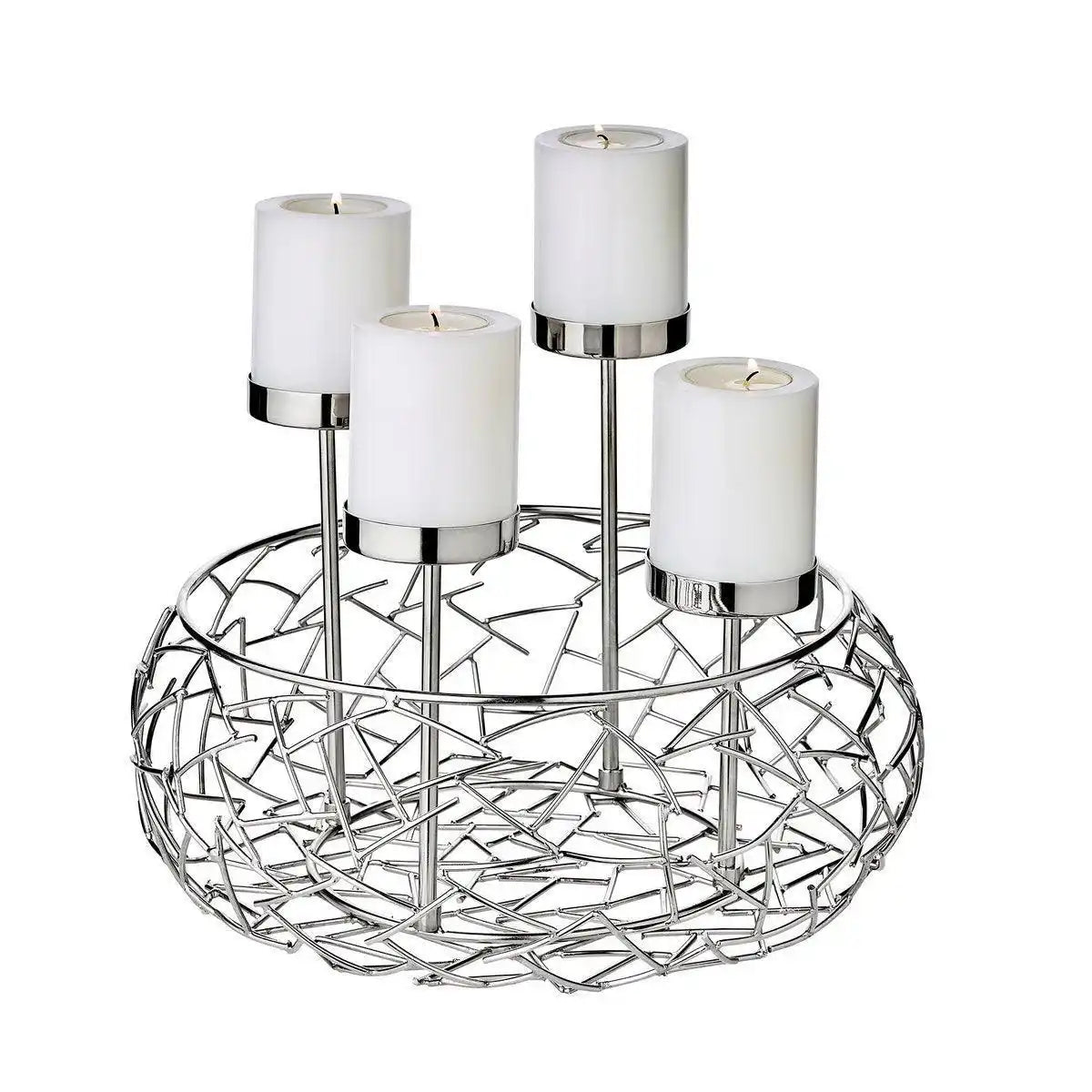 Adventskranz Milano Up Edelstahl 30 cm - HomeDesign Knaus