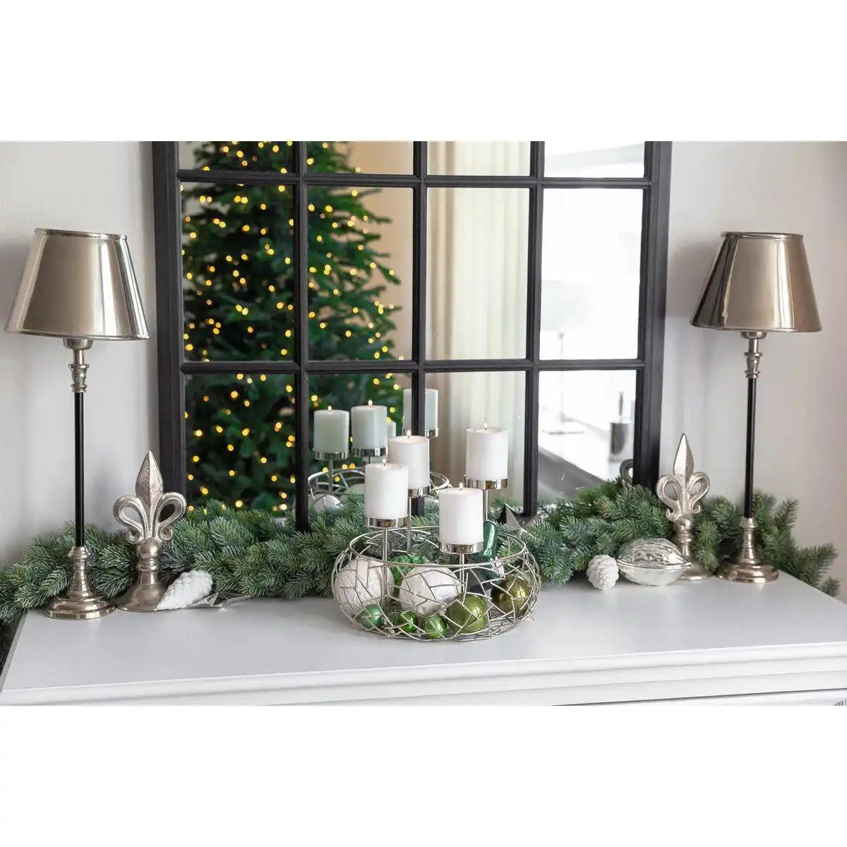 Adventskranz Milano Up Edelstahl 30 cm - HomeDesign Knaus