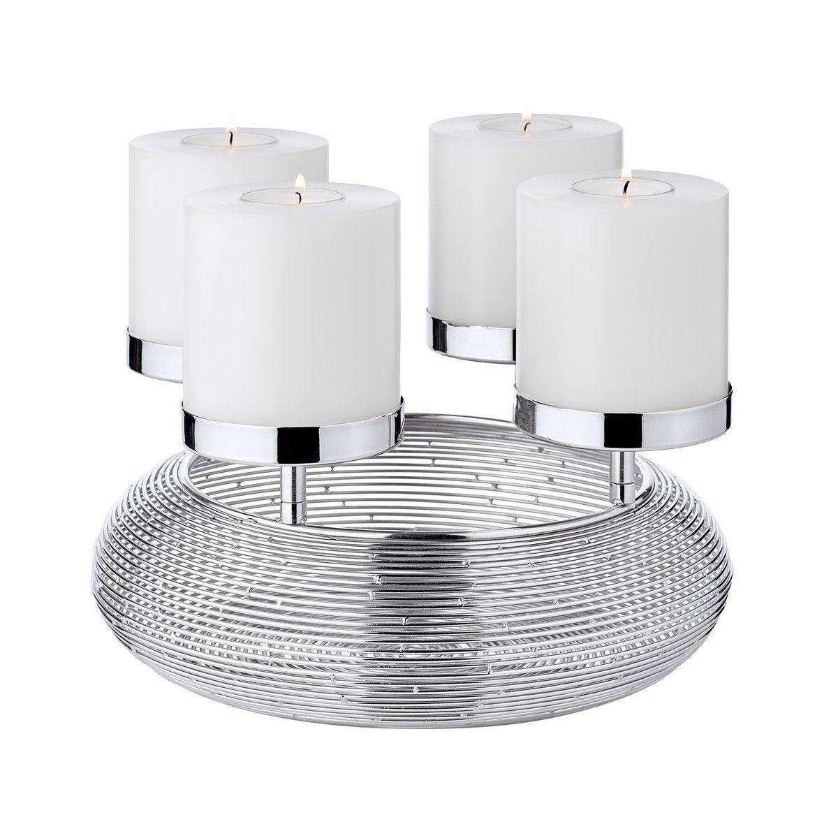 Adventskranzschale Verona Edelstahl vernickelt hochglanzpoliert - HomeDesign Knaus