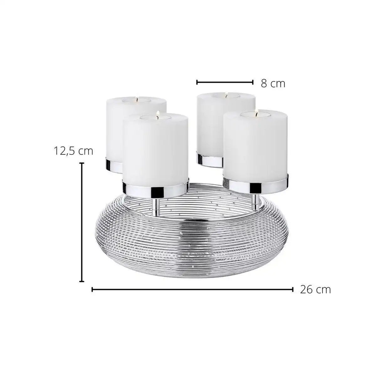 Adventskranzschale Verona Edelstahl vernickelt hochglanzpoliert - HomeDesign Knaus