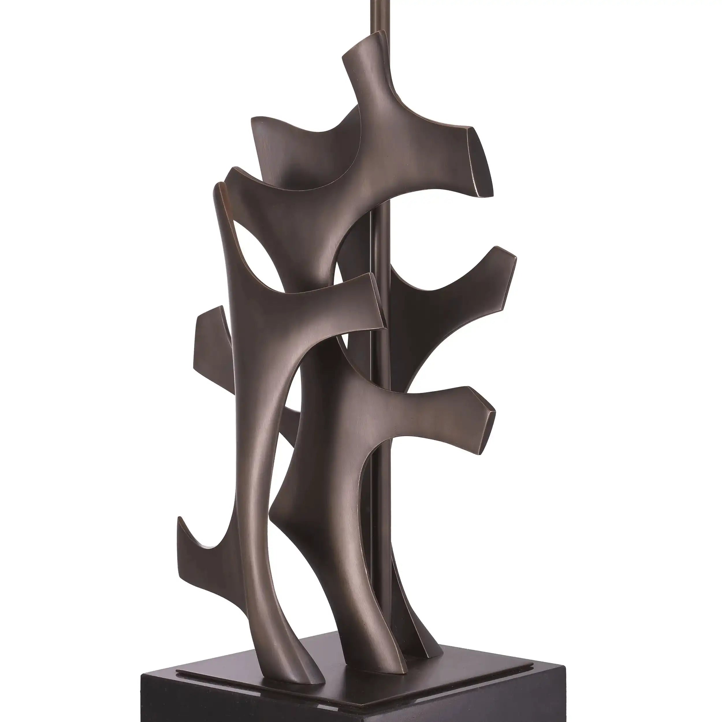 Agape Glamourösen Tischleuchte Bronze Messing Sockel aus Granit Handarbeit - HomeDesign Knaus