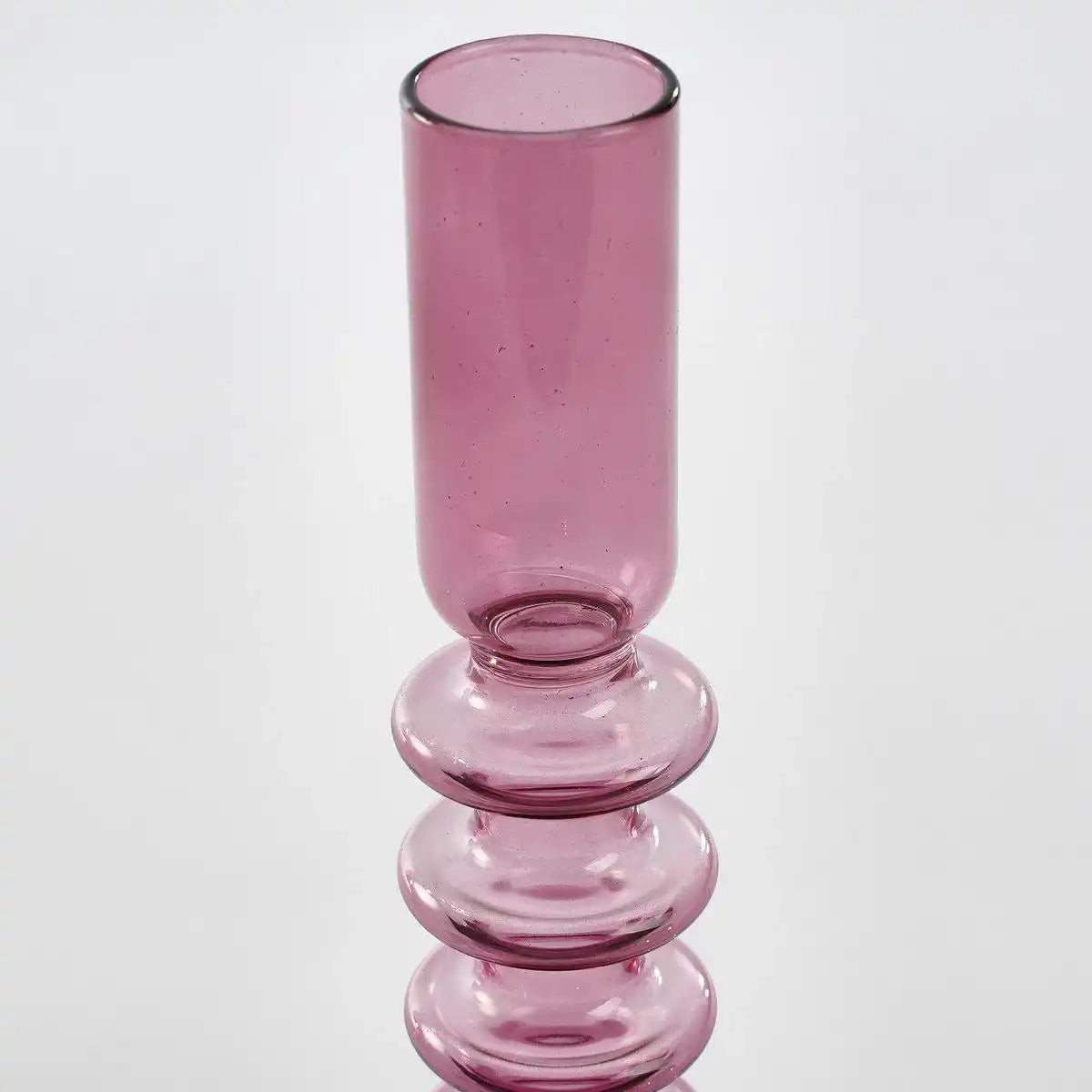 Agios Kerzenständer Glas Dunkelviolett 20 cm - HomeDesign Knaus