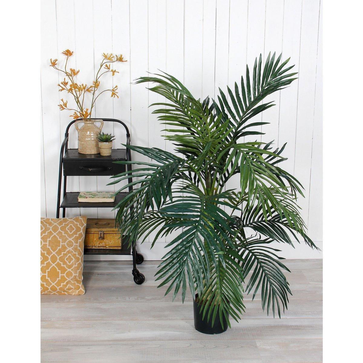 Areca-Palme Künstliche Pflanze - H120 x Ø100 cm - Grün - HomeDesign Knaus