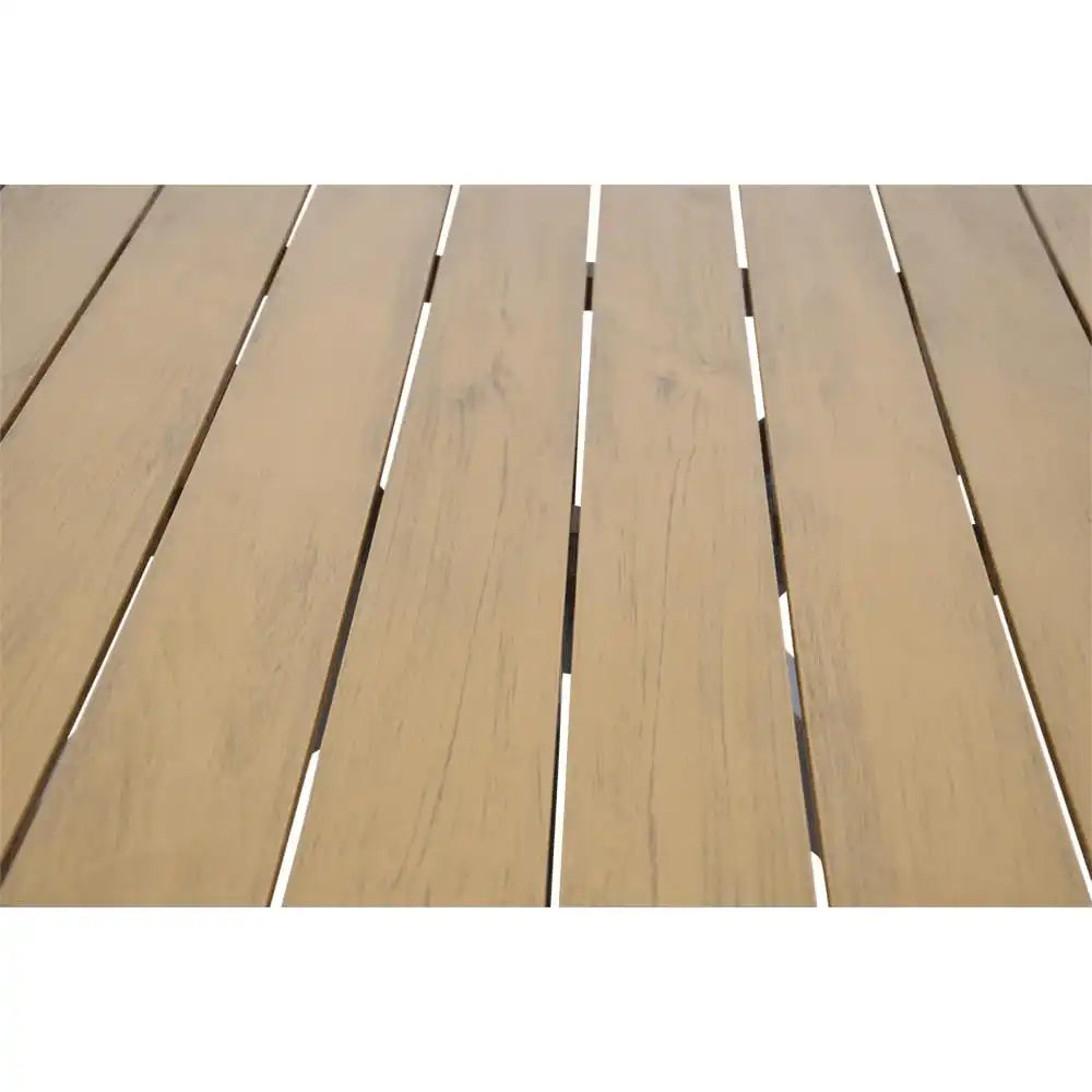Arezzo Gartentisch Esstisch rund Teakoptik Anthrazit 150cm - HomeDesign Knaus