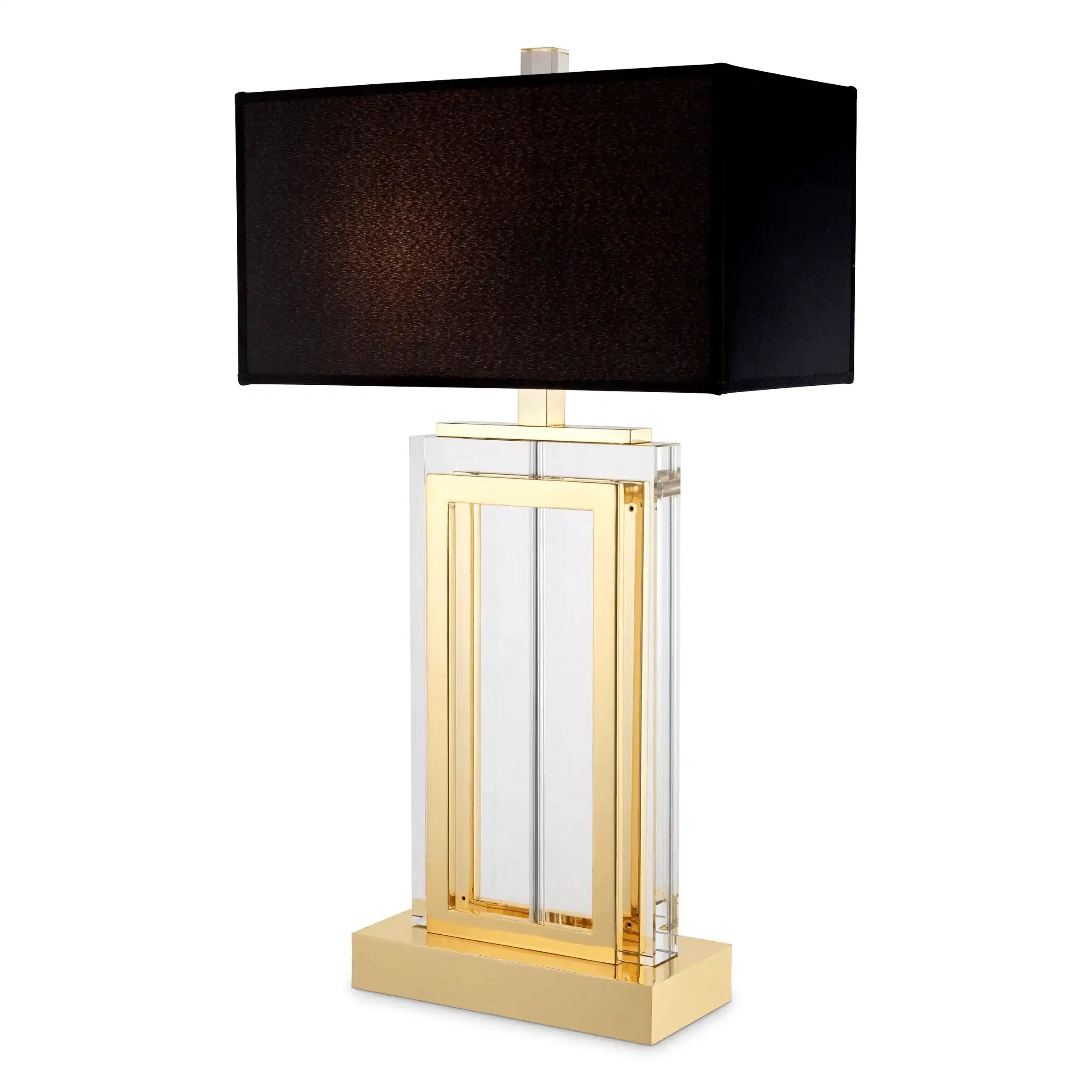 Arlington Glamourösen Silber Tischlampe Kristallglas Handarbeit - HomeDesign Knaus