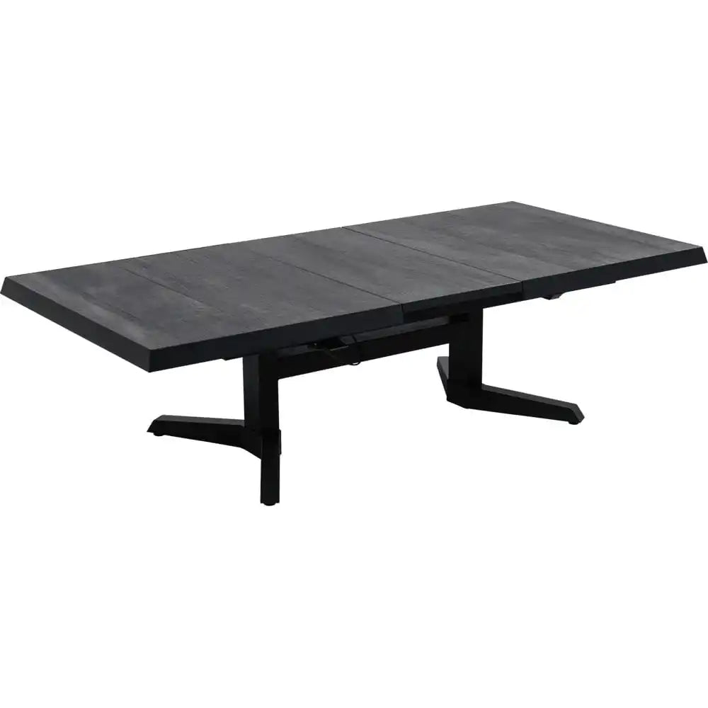 Ausziehtisch Gartentisch Esstisch verstellbar Castilla 2.0 Negro 143/183x88x54/74 - HomeDesign Knaus