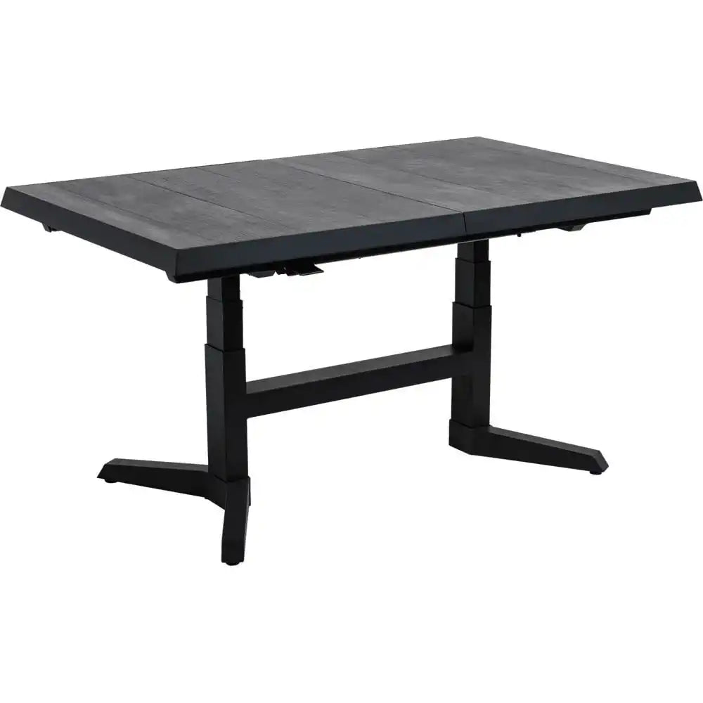 Ausziehtisch Gartentisch Esstisch verstellbar Castilla 2.0 Negro 143/183x88x54/74 - HomeDesign Knaus