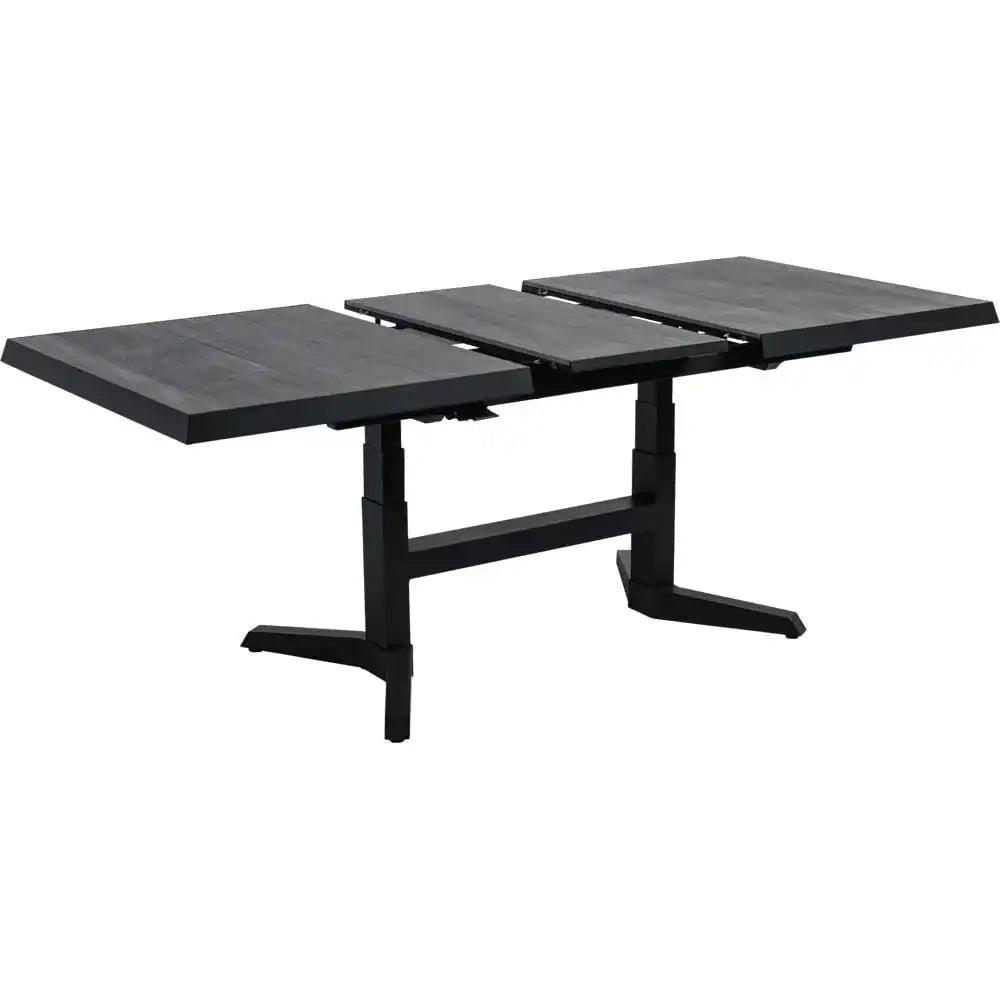 Ausziehtisch Gartentisch Esstisch verstellbar Castilla 2.0 Negro 143/183x88x54/74 - HomeDesign Knaus
