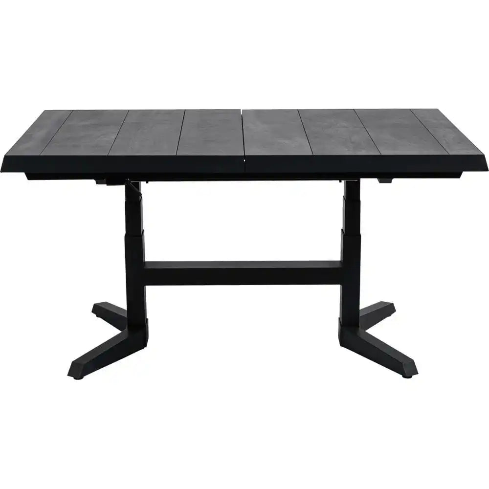 Ausziehtisch Gartentisch Esstisch verstellbar Castilla 2.0 Negro 143/183x88x54/74 - HomeDesign Knaus